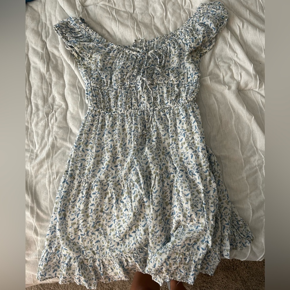 Aeropostale Blue and White Floral Dress